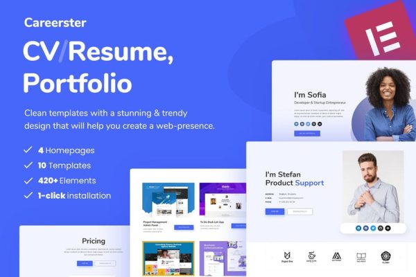 Careerster CVResume Elementor Template